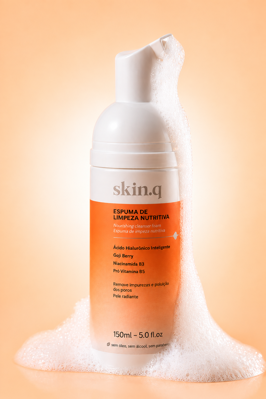 Espuma Limpeza Facial Nutritiva Skin.q, 150ml